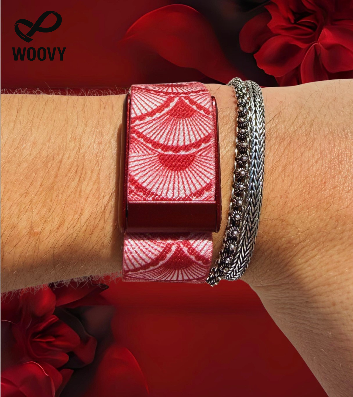 Crimson Fan – Rotes Armband