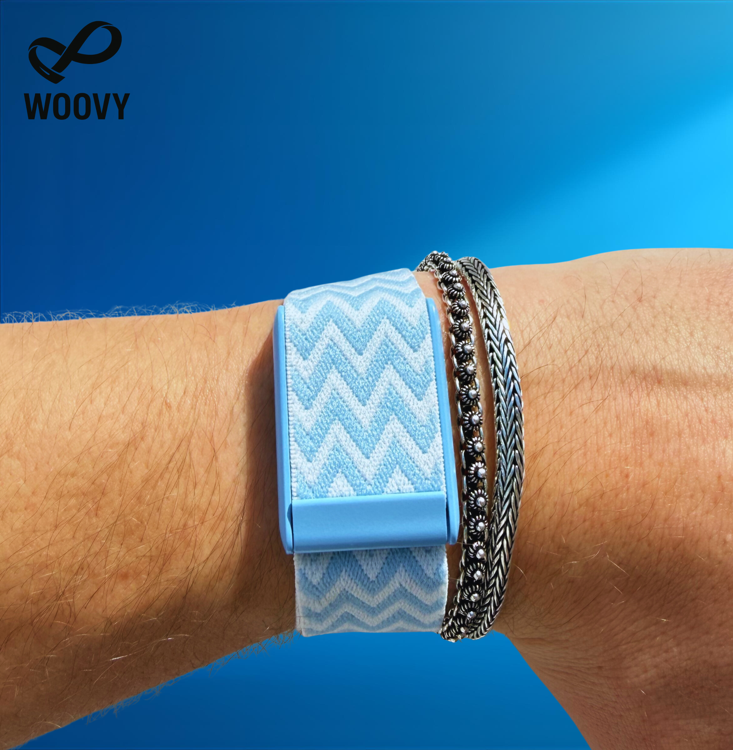 Sky Wave – Hellblaues Armband